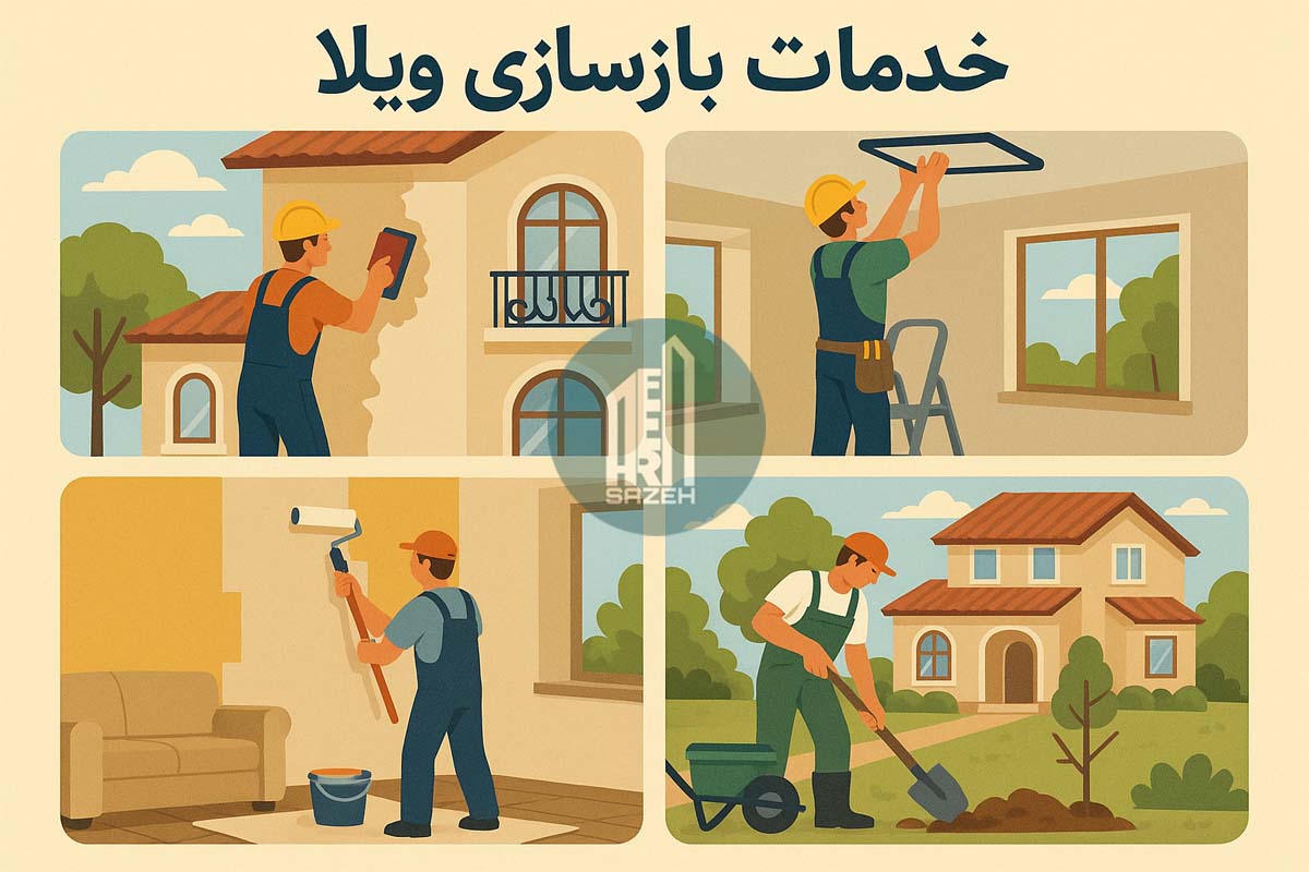 بازسازی و نوسازی ویلا قدیمی