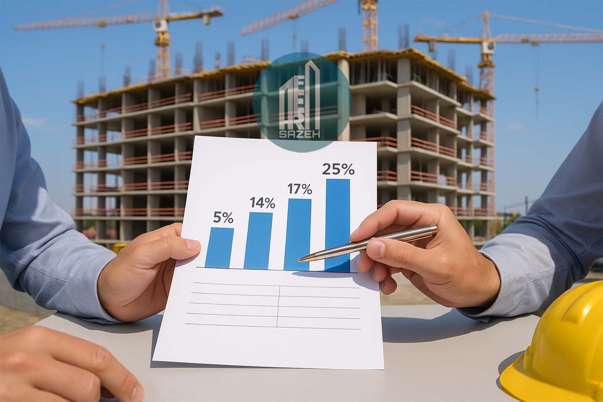 تعیین درصد پیمانکاری ساختمان