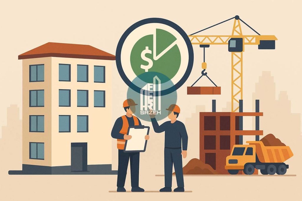 درصد دستمزد پیمانکار ساختمان