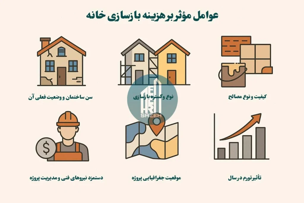 عوامل مؤثر بر هزینه بازسازی خانه