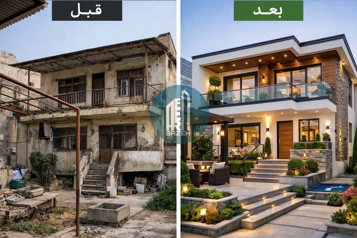 بازسازی خانه دوبلکس قدیمی